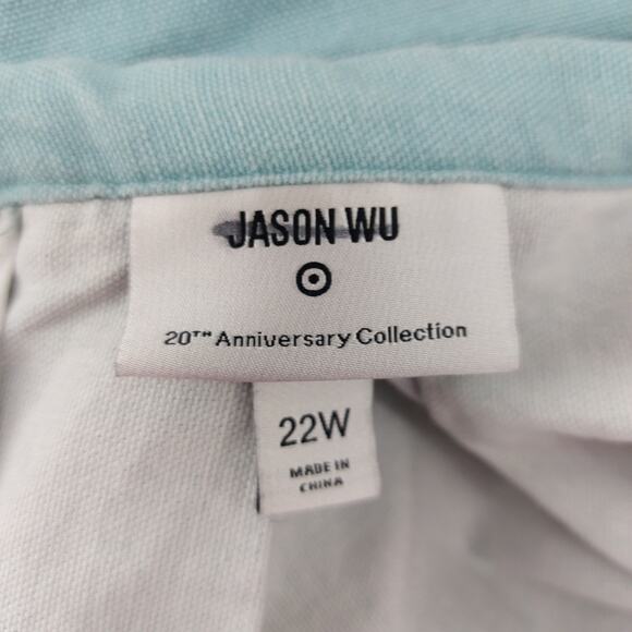 Jason Wu for Target Blue Skirt Plus Size 22W Pleaded Cotton - Picture 3 of 13